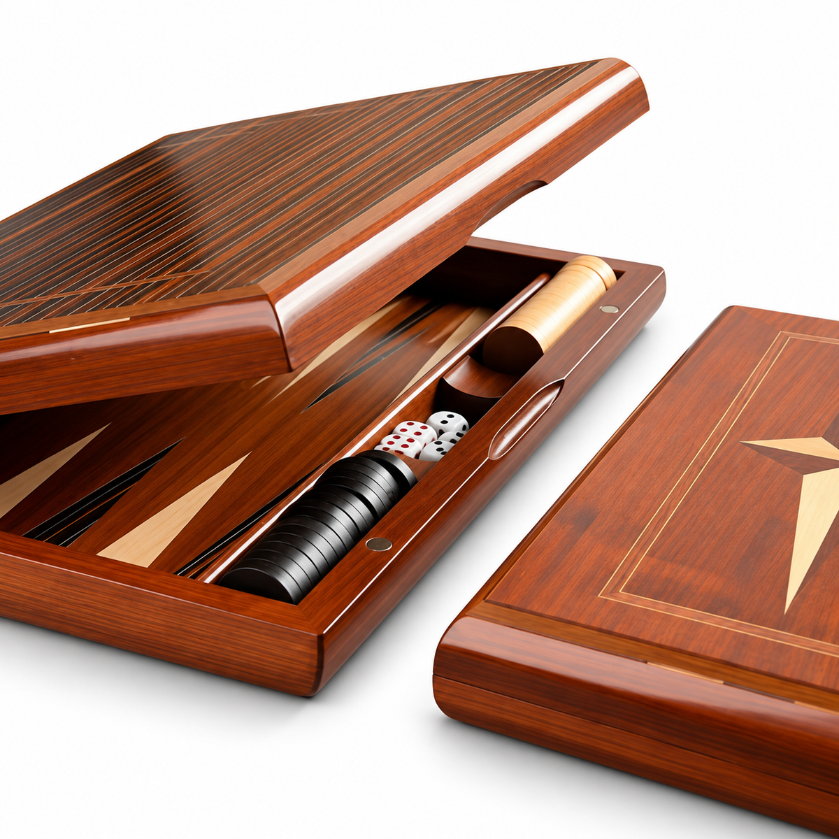 Backgammon pliable en bois massif Athènes — vue 2