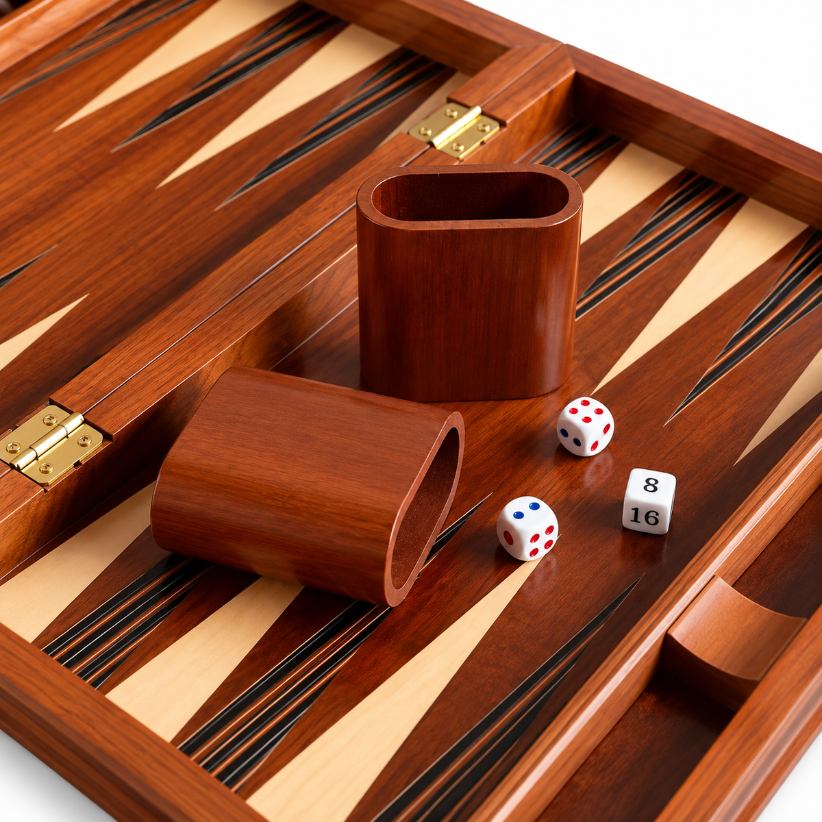 Backgammon pliable en bois massif Athènes — vue 4