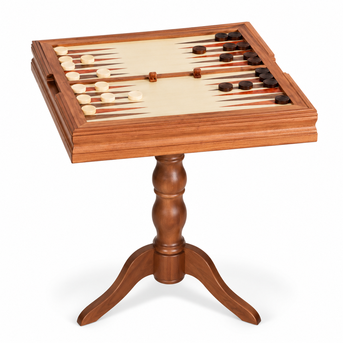 Table d'échecs 3-en-1 en bois Istanbul — vue 4